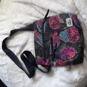 Da Kine Hawaii Crossbody Bag in Black and Floral Design